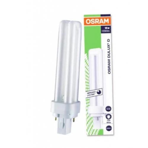 Lampada Fluor PL Dulux D 18W 4000k 2 Pinos Osram